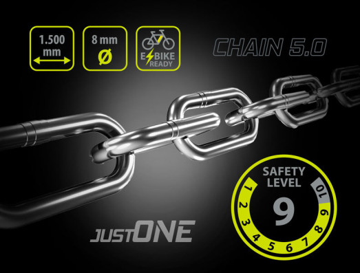 ONE – řetězový zámek CHAIN 5.0, černá