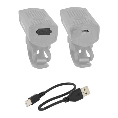 Světlo přední FORCE DOT 300LM USB, černé