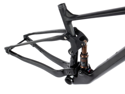 Celoodpružený karbonový rámový set MTB 29" Lee Cougan Crossfire , velikost S -16" (42cm) barva černá/chameleon lesk