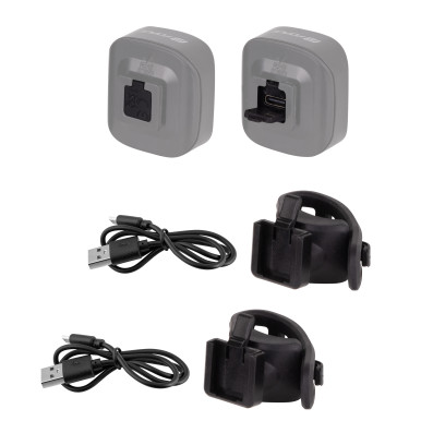 Světla/blikačky sada FORCE COB 2.0 USB přední+zadní