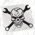 NÁLEPKA Skull XXL černá