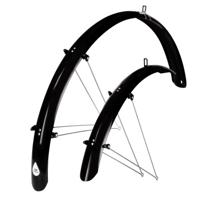 Blatníky FORCE 58 Aluflex 28" XL + V vzpěry,černé