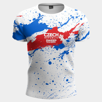 Triko krátký rukáv SMTS194 bílé CZECH