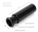 Peg 34R MOTOS PEG AL 7075 + plastic sleeve / 10 mm / 1 ks černý