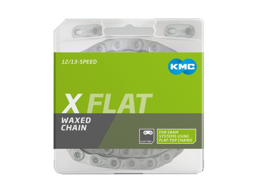 ŘETĚZ KMC X-FLAT STŘÍBRNÝ WAXED BOX