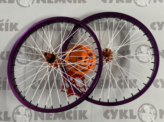 Kola napletená BMX 34R Violet-orange