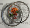 Kola napletená BMX 34R silver-green