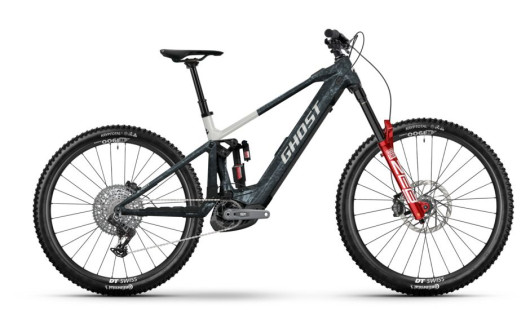 GHOST E-Riot CF Full Party Ud Carbon-Mist Blue/Pure Elegance Glossy