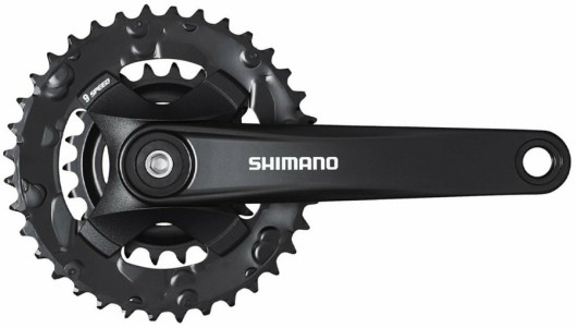 Kliky SHIMANO FC-MT101-L, 175mm, 36-22 zubů, černé, 9 speed, bez krytu, pro osu čtyřhran