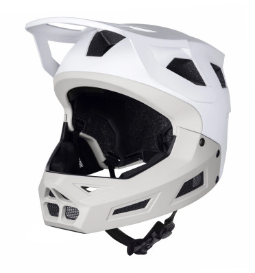 Přilba FORCE DROP downhill, bílo-šedá