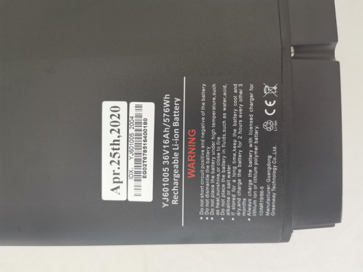 Baterie Greenway nosičová 16Ah/36V, CANbus