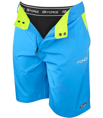 Pánské cyklistické kraťasy Force Blade MTB s odnímatelnou vložkou modré