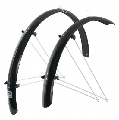 Blatníky FORCE 48 Aluflex 28" XL + V vzpěry,černé