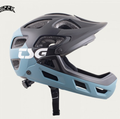 Přilba juniorská integrální/enduro 2v1 TSG Seek Youth FR Graphic Flow black-blue
