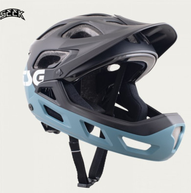 Přilba juniorská integrální/enduro 2v1 TSG Seek Youth FR Graphic Flow black-blue
