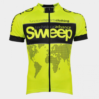 SWEEP CYKLISTICKÝ DRES CLASIC CYKLO-D026 ŽLUTÝ FLUO