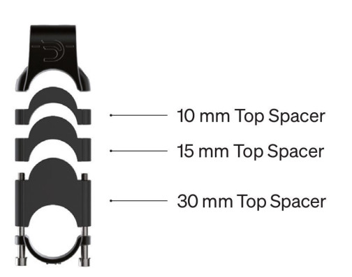 PODLOŽKY DEDA PRO PARABOLICA/FASTBLACK 31,7MM
