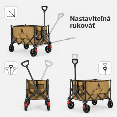 Skladací kempingový vozík RockBros Qunature, objem 120L