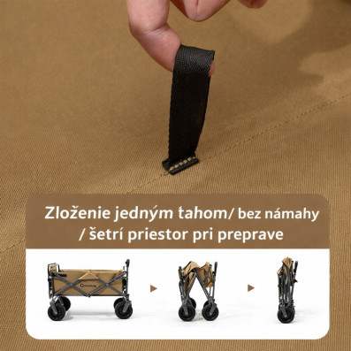 Skládací kempingový vozík RockBros Qunature, objem 180L