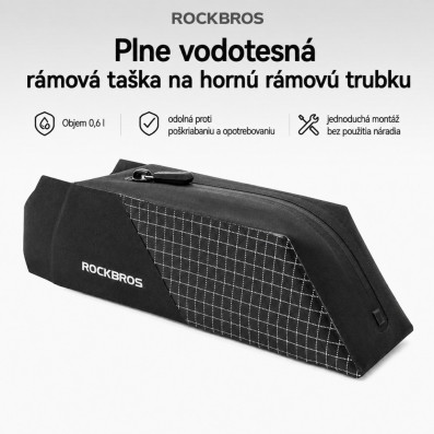 Taška RockBros aerodynamická na rám, 0,6L, vodotěsná