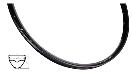 Ráfek REMERX RX 3027 DISC 622x27, 32děr, černý