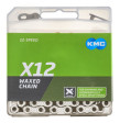 ŘETĚZ KMC X12 STŘÍBRNO/ČERNÝ WAXED BOX