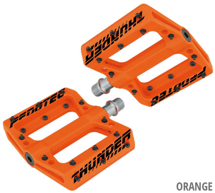 Pedály Nylonové ploché platformové Thunder 183 ORANŽOVÉ