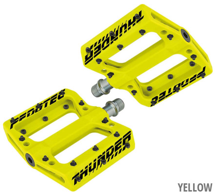 Pedály Nylonové ploché platformové Thunder 183 ŽLUTÉ