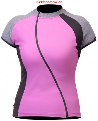 Cyklistický dres dámský Trend-bílý,růžový,žlutý