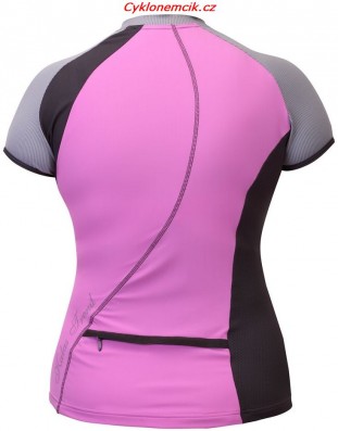 Cyklistický dres dámský Trend-bílý,růžový,žlutý