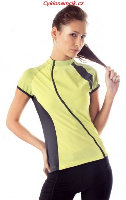 Cyklistický dres dámský Trend-bílý,růžový,žlutý