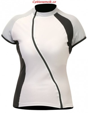 Cyklistický dres dámský Trend-bílý,růžový,žlutý