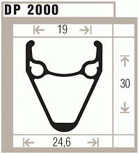 KOLO NAPLETENÉ RIGIDA DP2000 MTB-ZÁVIT