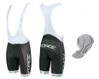 Cyklistické kalhoty krátké FORCE TEAM černo-bílé