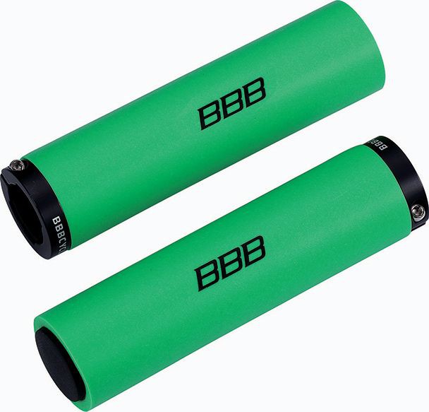 BBB BHG-34 Manopole Bici In Silicone Rosse | 130 Mm, Anti-vibrazioni Con Tappi