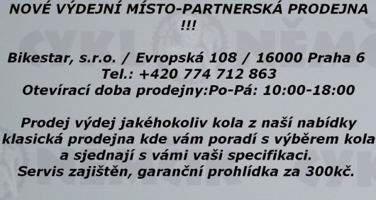 Nové výdejní místo Bikestar