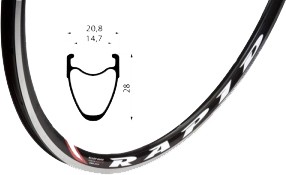 Ráfek Remerx Rapid 622 36d černý