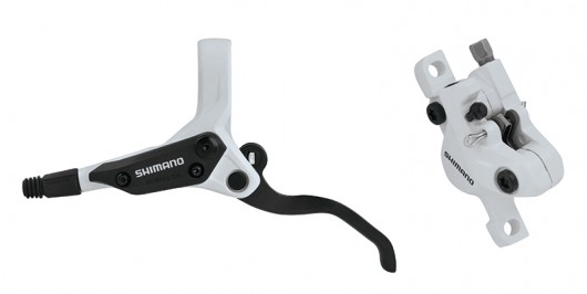 Brzda kotoučová Shimano BRM 355 přední + zadní set, bílá