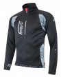 Cyklistická bunda FORCE X80 tenký softshell, UNI, černo-šedá