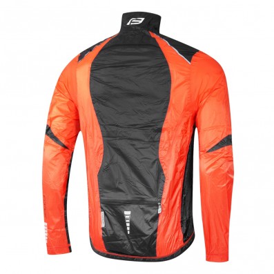 Cyklistická bunda FORCE X53 neprofuk, oranžovo-černá