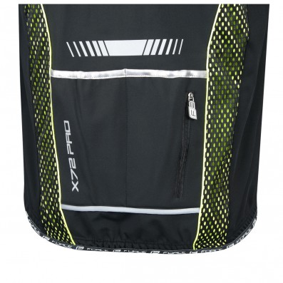 Cyklistická bunda FORCE X72 PRO softshell pánská, černo-fluo