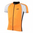 Cyklistický dres FORCE T10 krátký rukáv, oranžovo-bílý XL