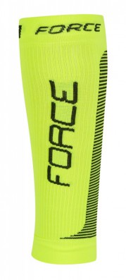 Ponožky-kompresní návleky FORCE, fluo-černé