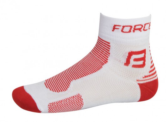 Ponožky FORCE 1, bílo-červené