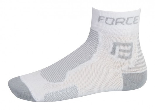 Ponožky FORCE 1, bílo-šedé