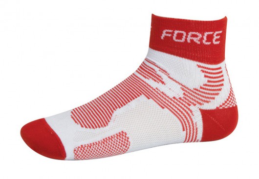 Ponožky FORCE 2, bílo-červené