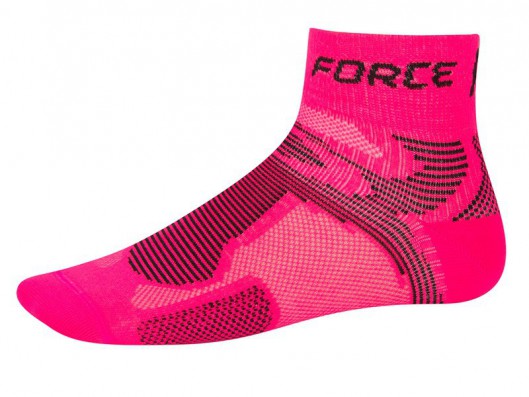 Ponožky FORCE 2, růžovo-černé