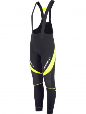 Cyklistické kalhoty dlouhé Rogelli TRAVO 2.0 s gelovou cyklovýstelkou, černo-reflexní žluté