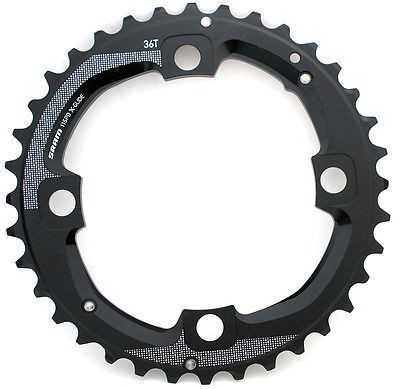 Chain Ring MTB 36T 104 AL5 Blast Black 2x11 No Pin