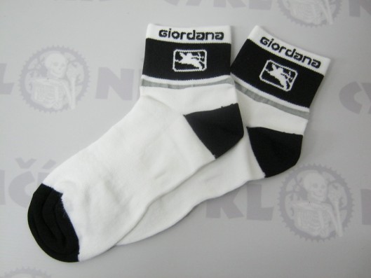 Ponožky GIORDANA Coolmax, bílo/černé L-XL